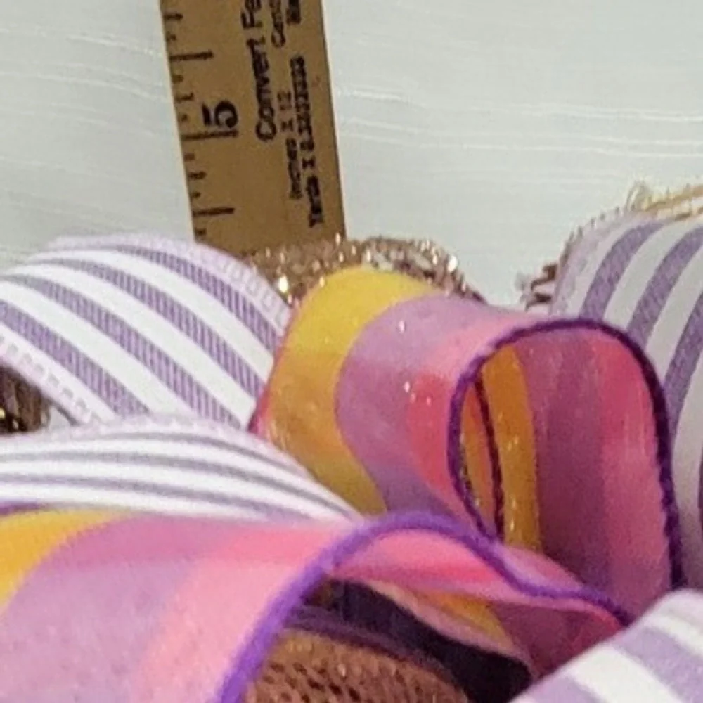 Thanksgiving Turkey Door Wreath Purple Plaid Gold Fall Door Decor